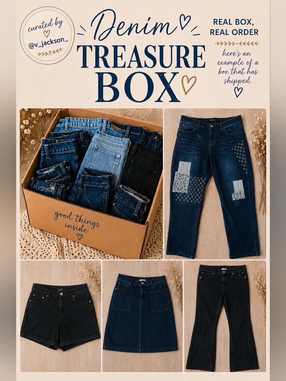 ππ¦ Denim Treasure Box | 5 lb Boutique Bundle | 4 Denim Pieces | $25 - Picture 2 of 2